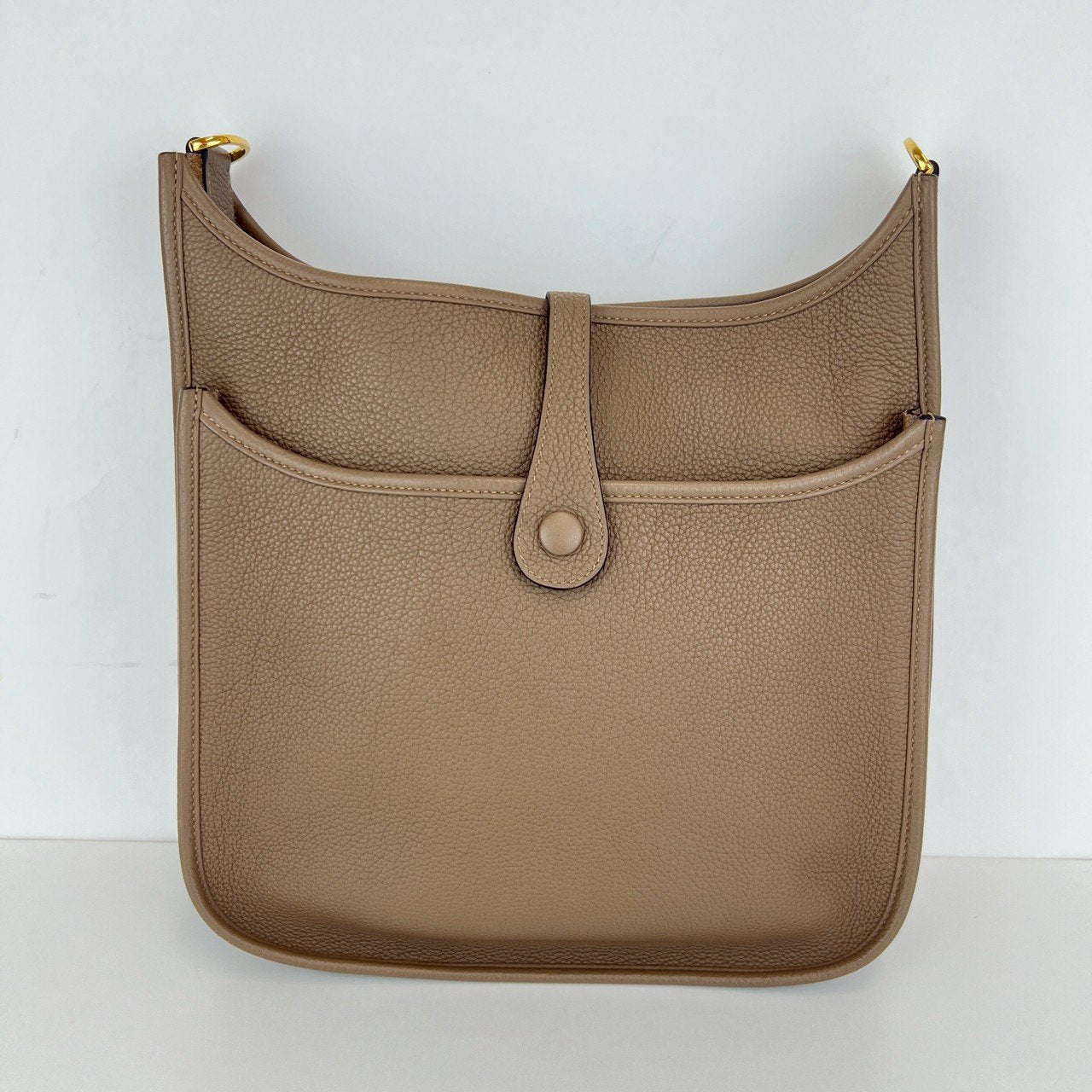 Hermès エルメス Evlyn PM エヴリンPM Stamp-Z Z刻印 Taurillon Clemence トリヨンクレマンス Etoupe エトープ GHW ゴールド金具