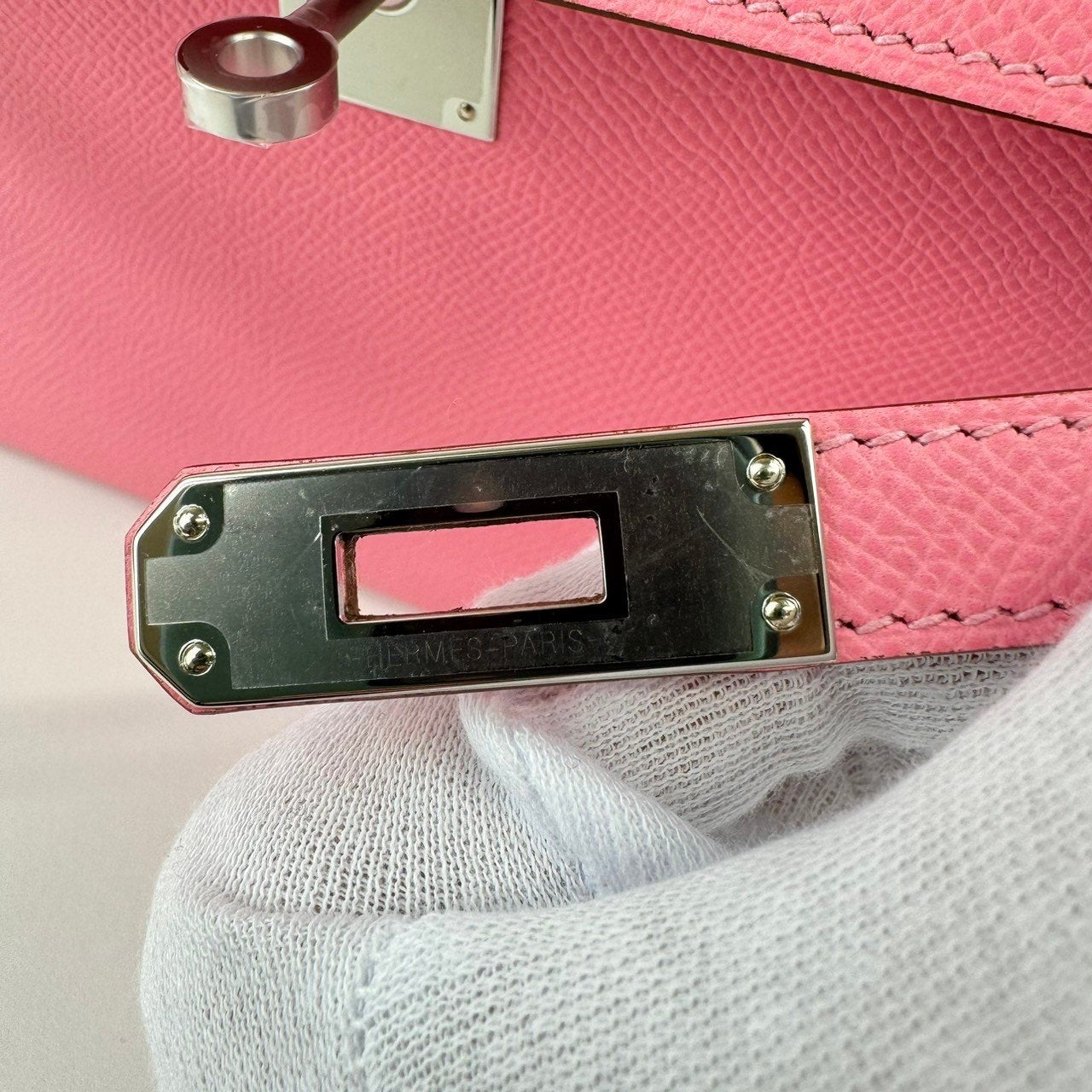 Kelly elan ケリーエラン Rose confetti ローズコンフェッティ Epsom エプソン PHW シルバー金具 Stamp-W W刻印
