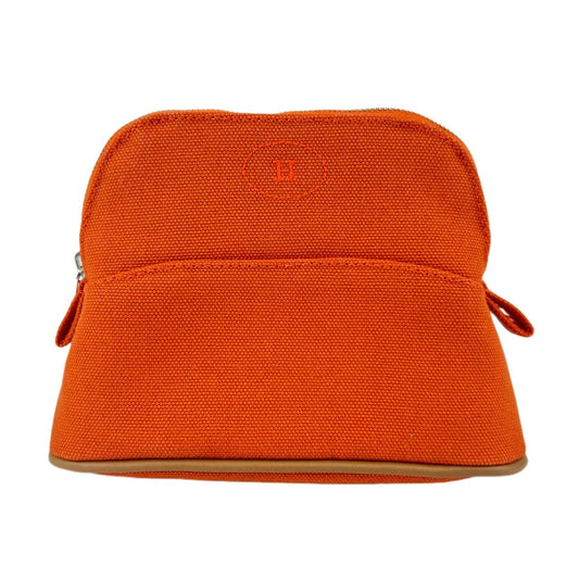 Hermès エルメス Trousse Bolide mini mini ボリードポーチ ミニミニ 綿100% Orange feu オレンジフー