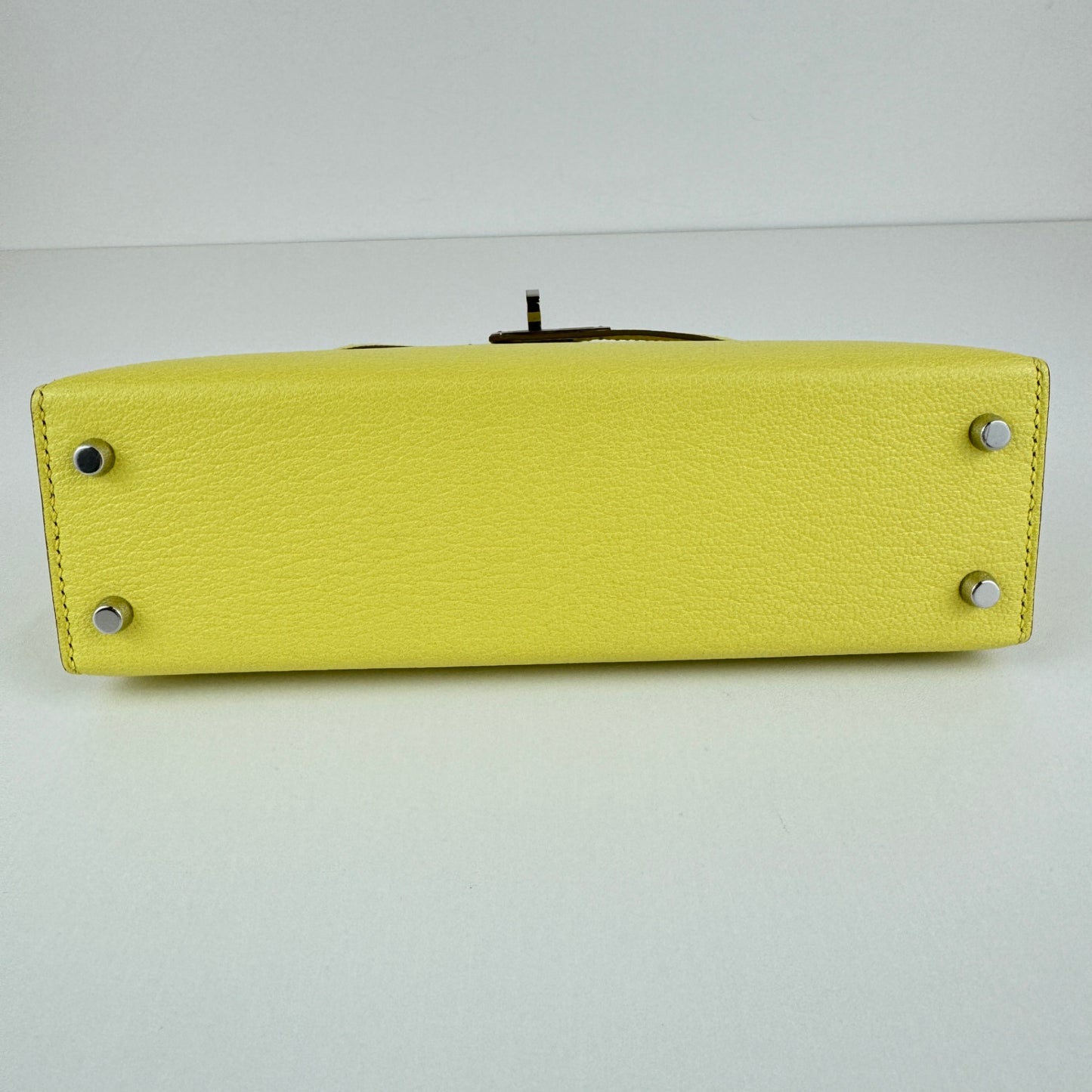 Mini kelly ミニケリー Limoncello リモンチェッロ PHW シルバー金具 Chevre シェーブル Stamp-B B刻印
