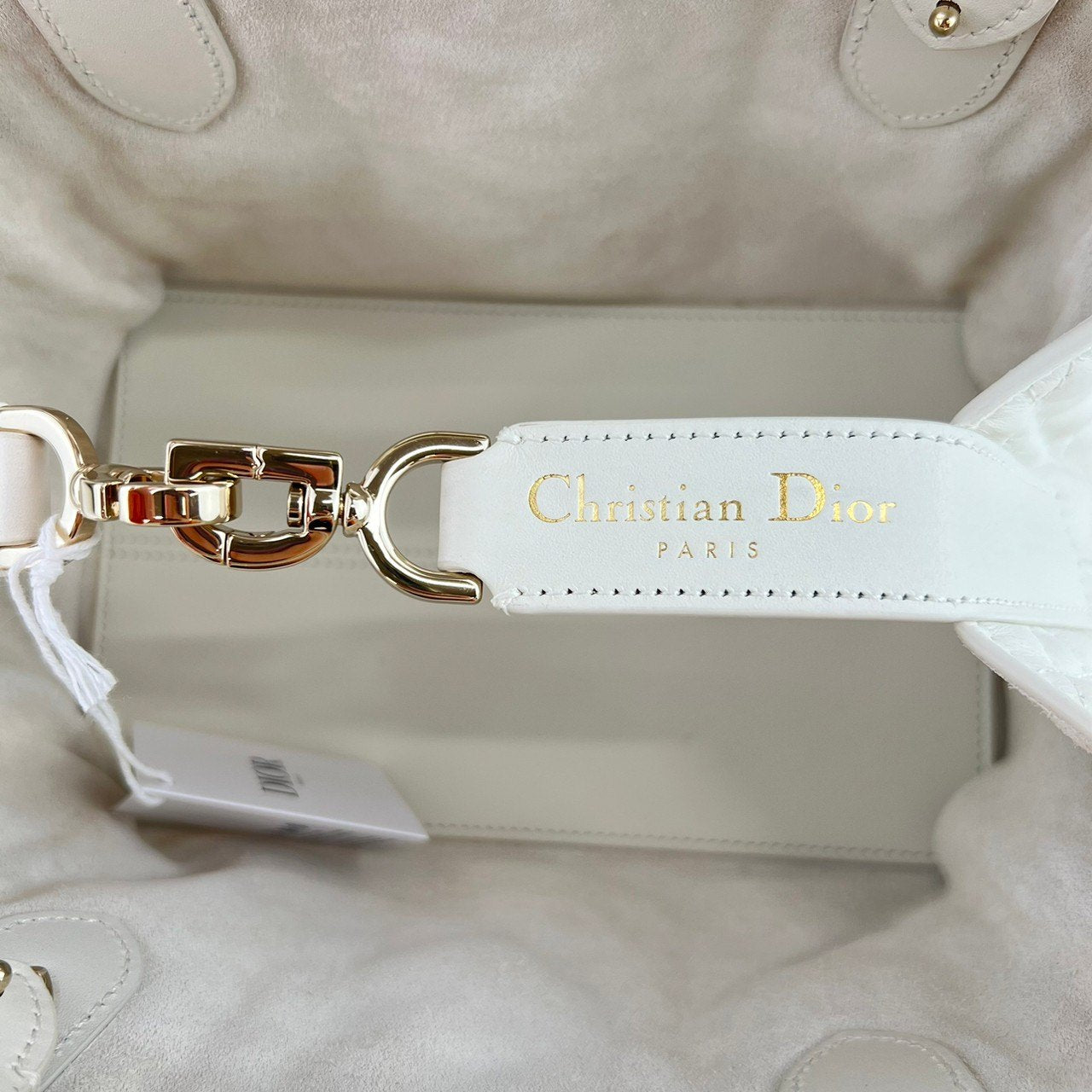 Toujours バッグ スモール White ホワイト GHW ゴールド金具 Calf