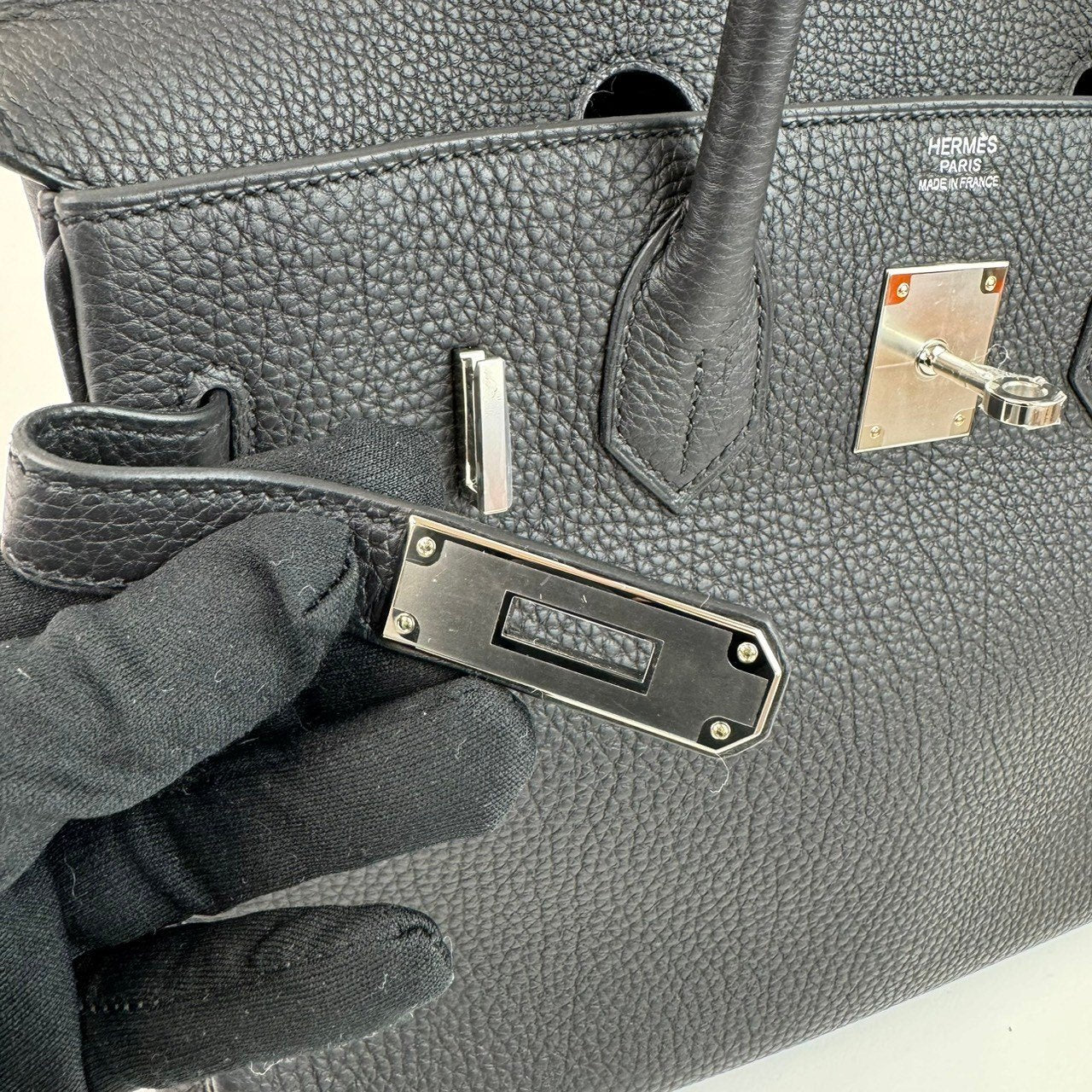 Birkin30 バーキン30 Noir ノワール Togo トゴ PHW シルバー金具 B刻
