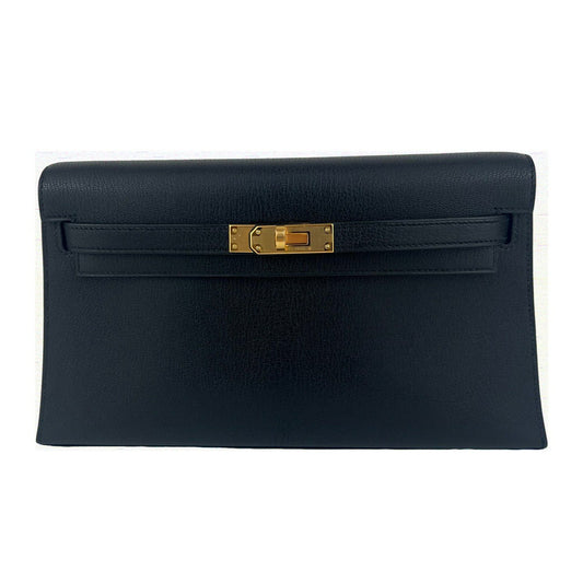 Kelly elan ケリーエラン Black ブラック Chevre シェーブル GHW ゴールド金具 Stamp-B B刻印