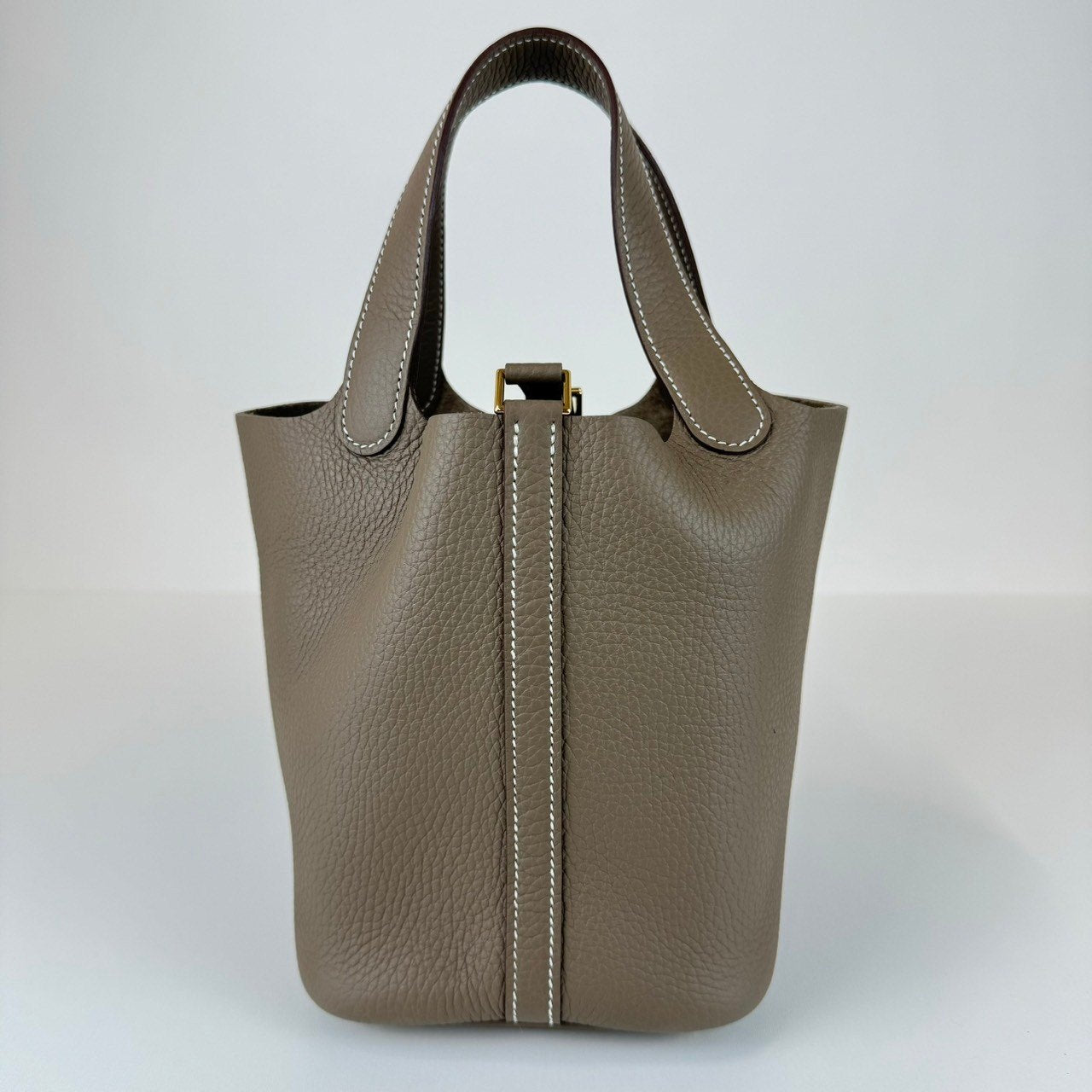 Picotin18 Picotin PM ピコタン18 Etoupe エトープ GHW ゴールド金具 Taurillon clemence トリヨンクレマンス