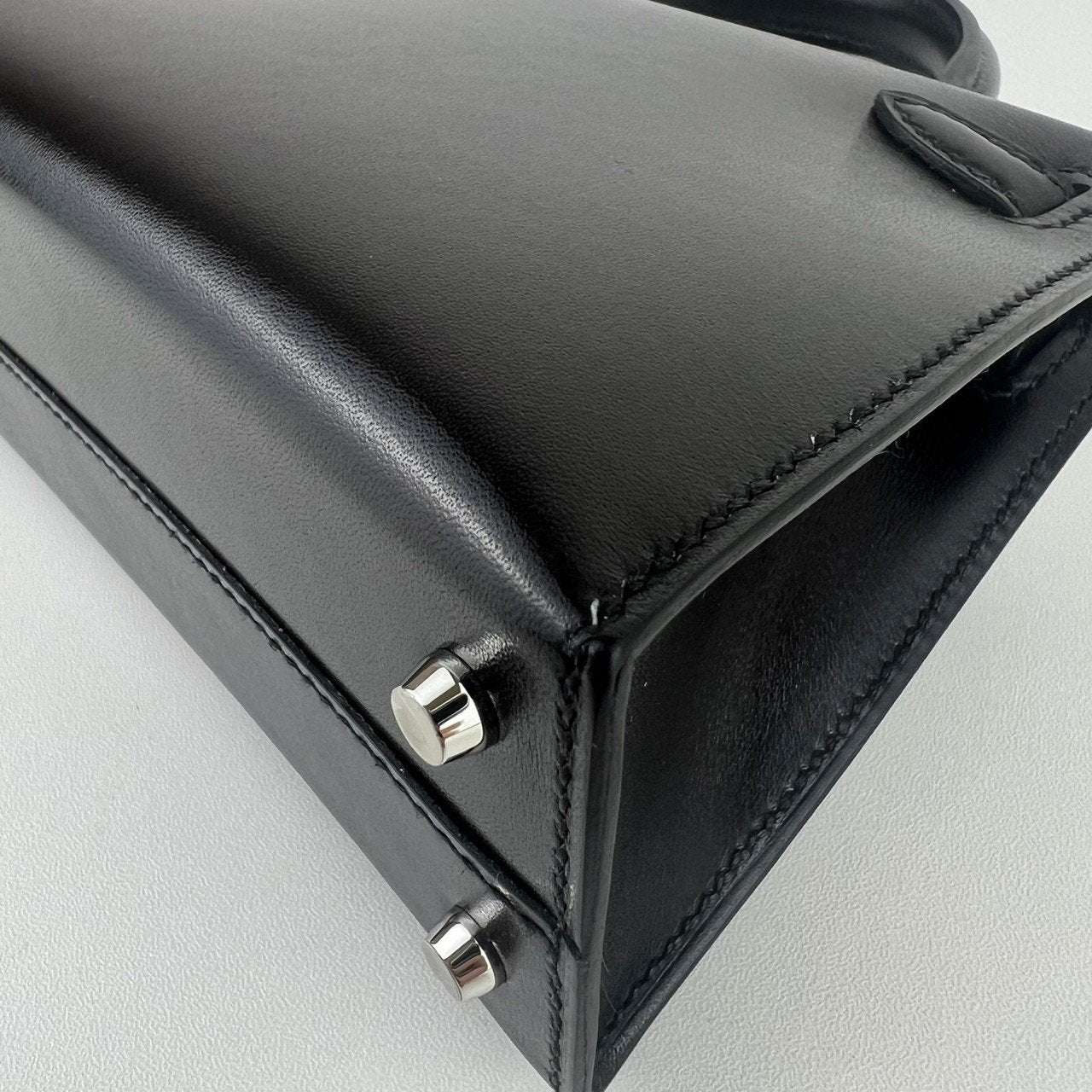 Mini Kelly Cloute ミニケリークローテ Black ブラック PHW シルバー金具 Boxcalf ボックスカーフ Stamp-W W刻印