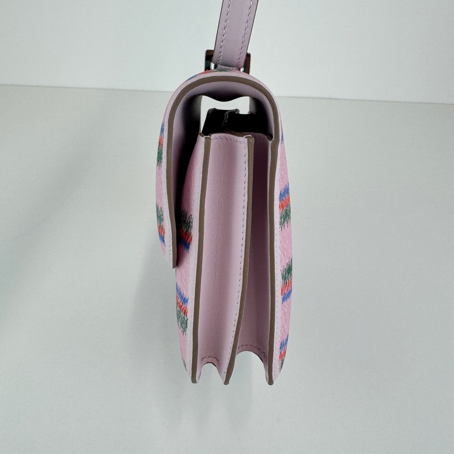 Constance mini tartan light コンスタンスミニ タータンライト Mauve pale モーヴペール Swift スイフト PHW シルバー金具 Stamp-K K刻印