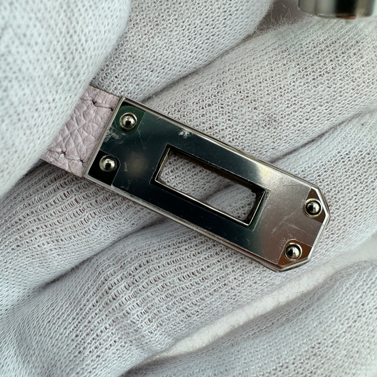 Mini kelly ミニケリー Stamp-K K刻印 Epsom エプソン Mauve pale モーヴペール PHW シルバー金具