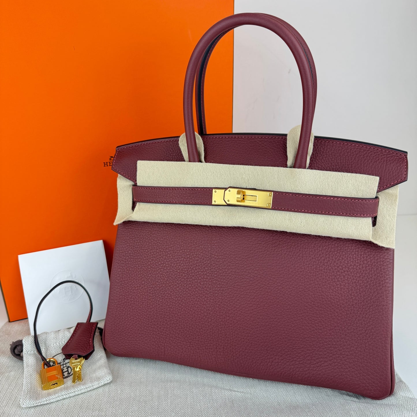 Birkin30 バーキン30 Rouge H ルージュアッシュ GHW ゴールド金具 Togo トゴ Stamp-W W刻印