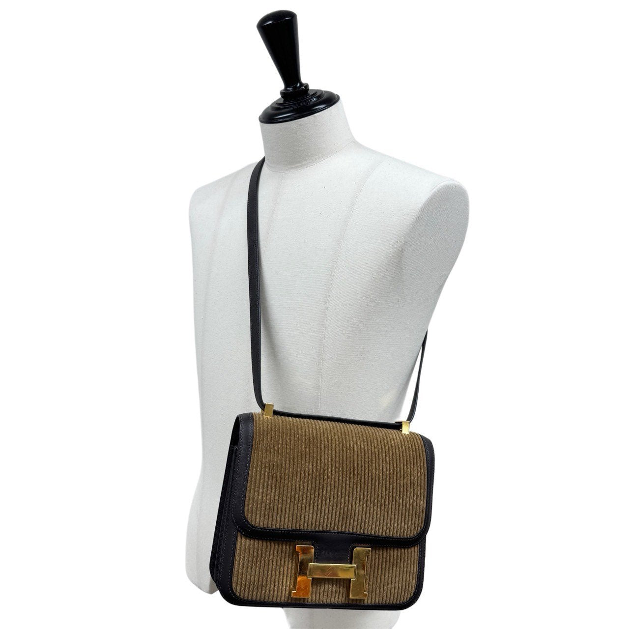 Constance 24 コンスタンス24 Corduroy/Swift コーデュロイ/スウィフト Tabac camel タバックキャメル GHW ゴールド金具 Stamp-D D刻印
