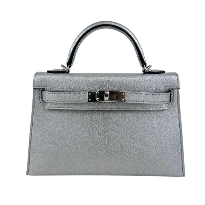 Mini kelly ミニケリー Argent アルジャン PHW シルバー金具 Stamp-K K刻印 Chevre シェーブル