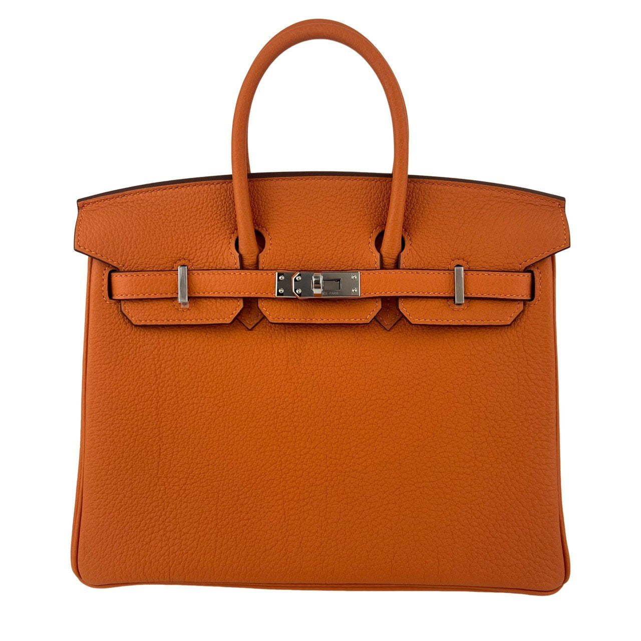 Birkin25 バーキン25 Orange オレンジ PHW シルバー金具 Togo トゴ Stamp-W W刻印