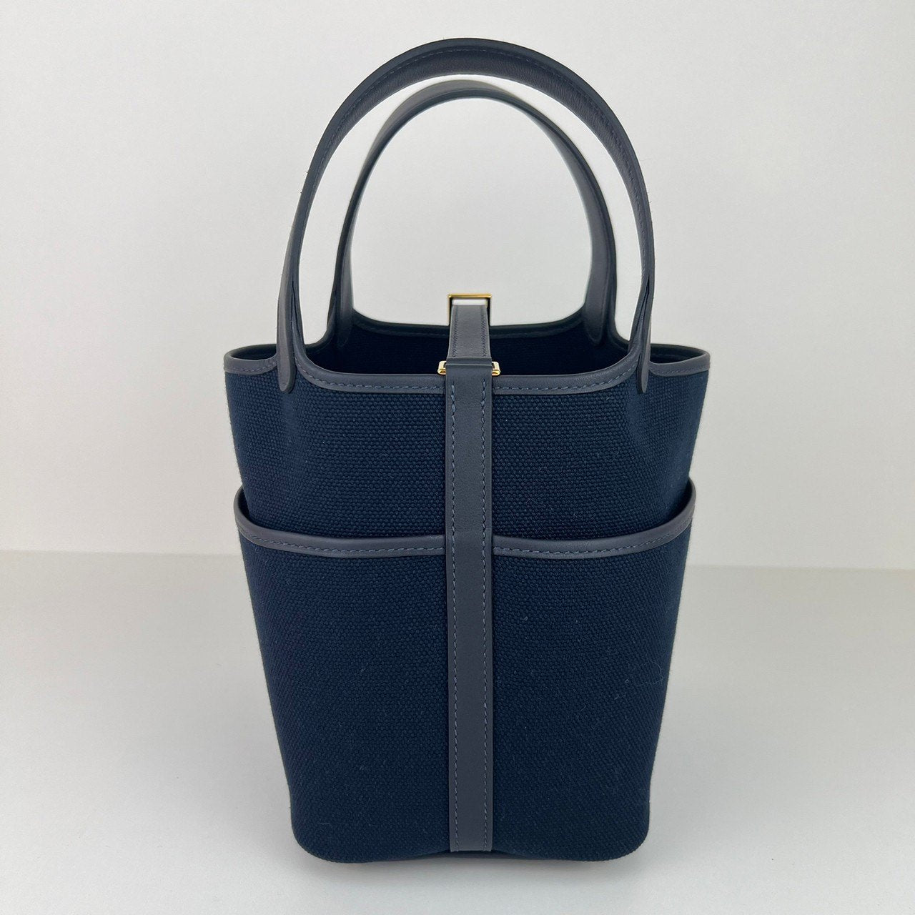 Picotin Lock PM ピコタンロック18 Bleu marine ブルーマリーン GHW ゴールド金具 Stamp-W W刻印