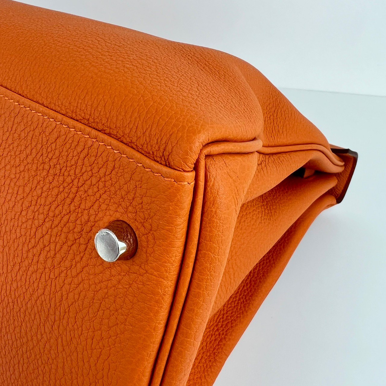 Kelly42 maxi ケリー42 マキシ Orange オレンジ PHW シルバー金具 Togo トゴ シルバー金具 Stamp-W W刻印