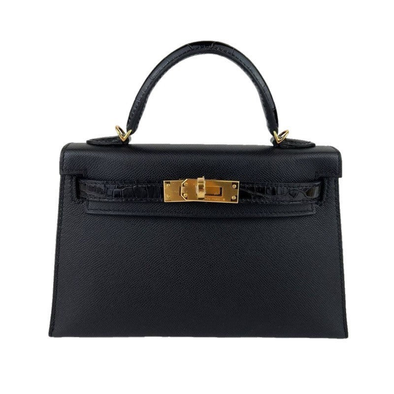 Mini kelly touch ミニケリー タッチ Black ブラック Madame マダム/Alligatorアリゲーター GHW ゴールド金具 Stamp-B B刻印