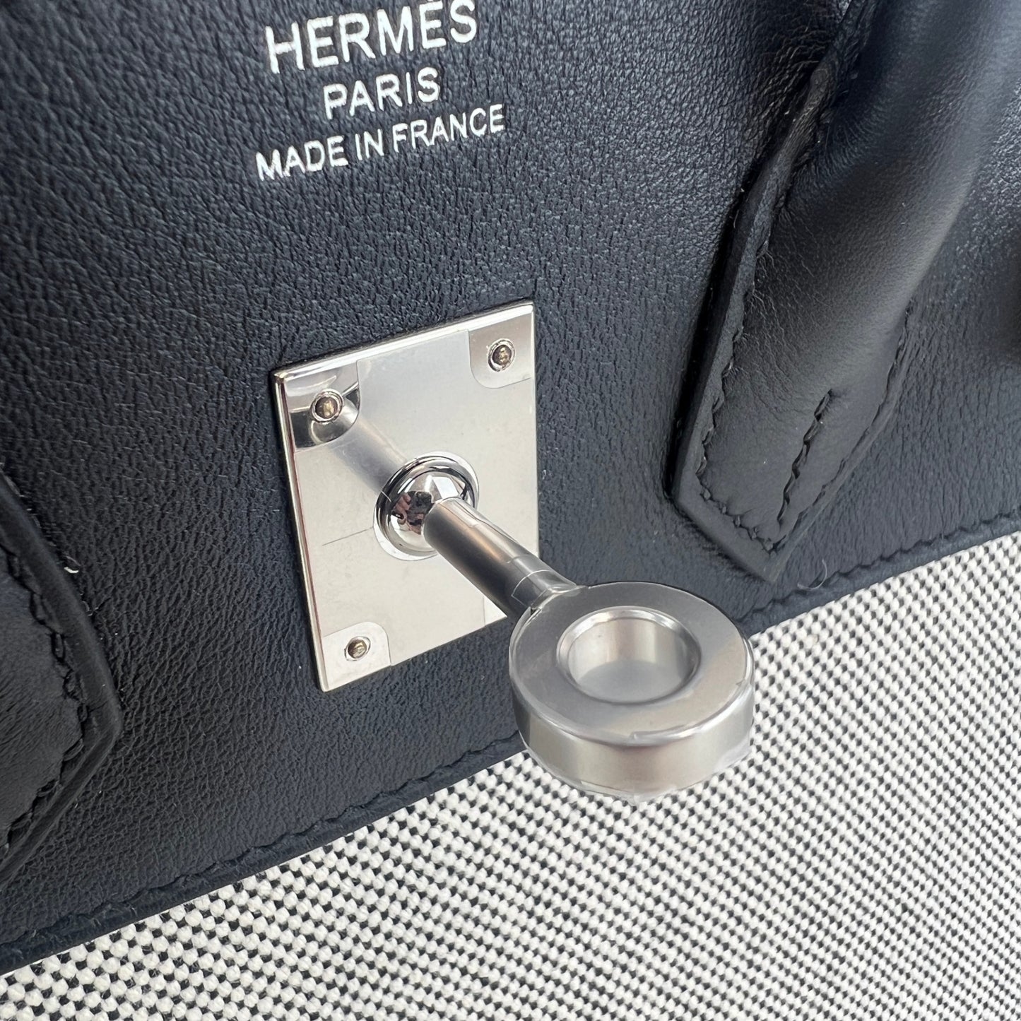 Birkin25 バーキン25 Black ブラック PHW シルバー金具 Stamp-B B刻