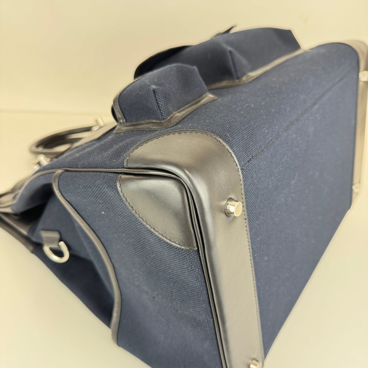 Hac 40 cargo オータクロア40 カーゴ Blue marine ブルーマリーン/Black ブラック Toile goeland/Box calf トワルゴエラン/ボックスカーフ PHW シルバー金具 B刻印