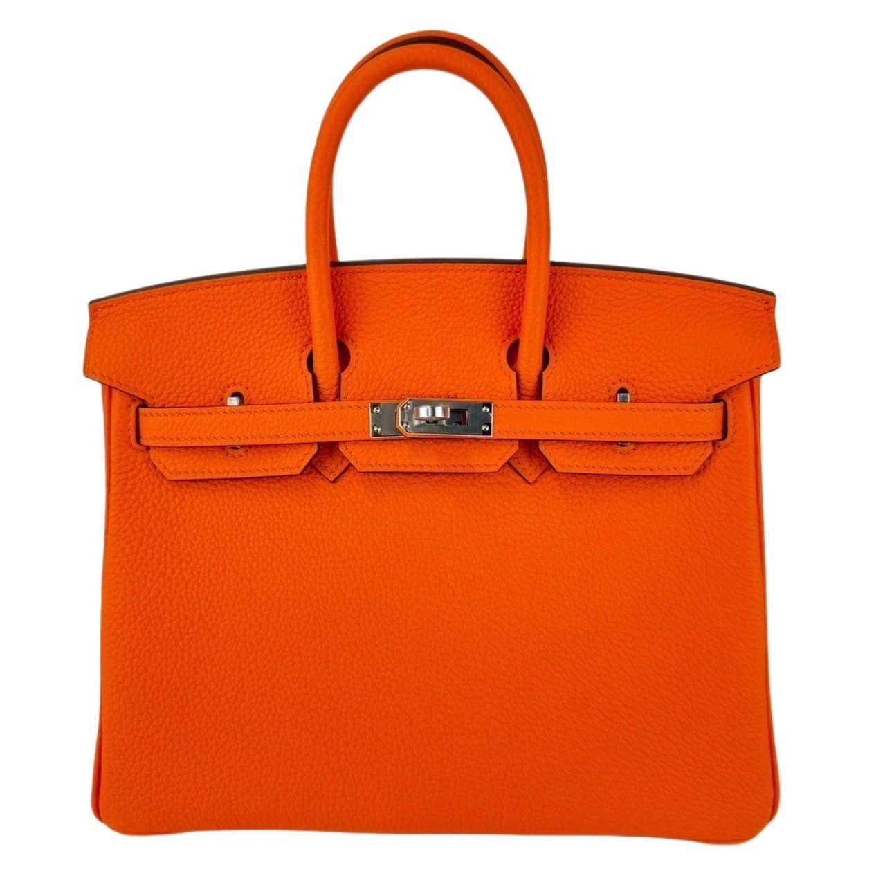 Birkin25 バーキン25 Orange minimum オレンジミニマム PHW シルバー金具 Togo トゴ Stamp-B B刻印