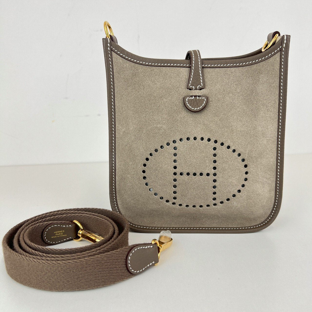 Hermès エルメス Evlyn TPM エヴリンTPM Stamp-B B刻印 Grizzly グリズリー Etoupe エトープ GHW ゴールド金具