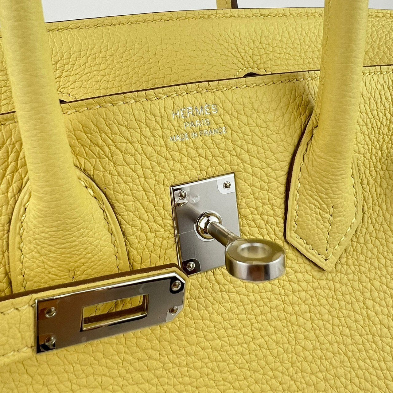 Birkin25 バーキン25 Jaune poussin ジョーヌプッサン PHW シルバー金具 Stamp-W W刻印