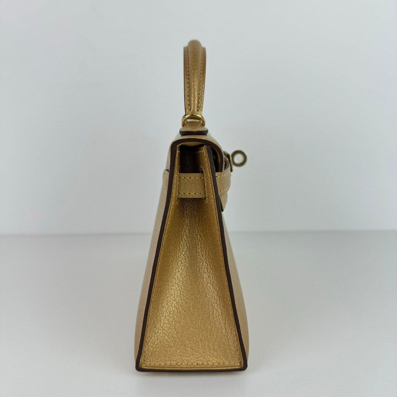 Mini kelly ミニケリー Dore ドレ Chevre シェーブル PMBHW シャンパンゴールド金具 Stamp-W W刻印