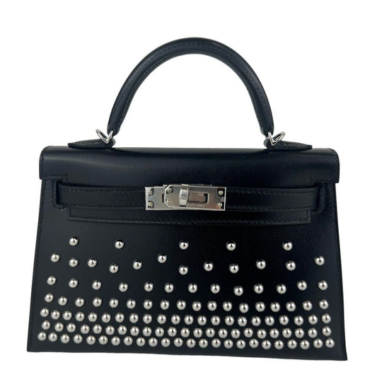 Mini kelly cloute ミニケリークローテ Black ブラック Box calf ボックスカーフ PHW シルバー金具 Stamp-B B刻印