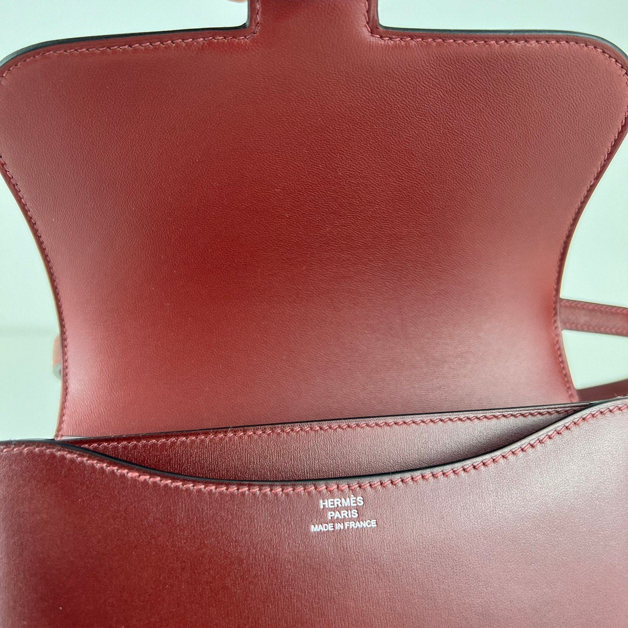 Constance mini コンスタンスミニ Rouge H ルージュアッシュ Box calf ボックスカーフ PHW シルバー金具 Stamp-W W刻印