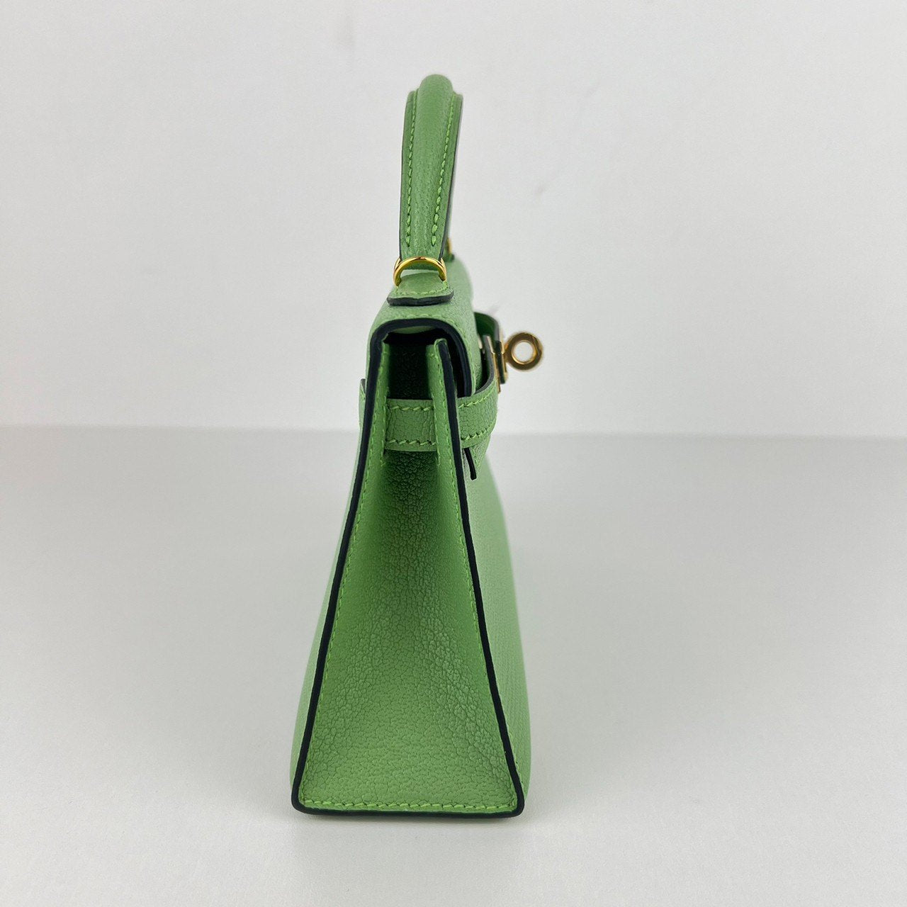 Mini kelly ミニケリー Vert criquet ヴェールクリケット GHW ゴールド金具 Chevre シェーブル Stamp-Z Z刻印