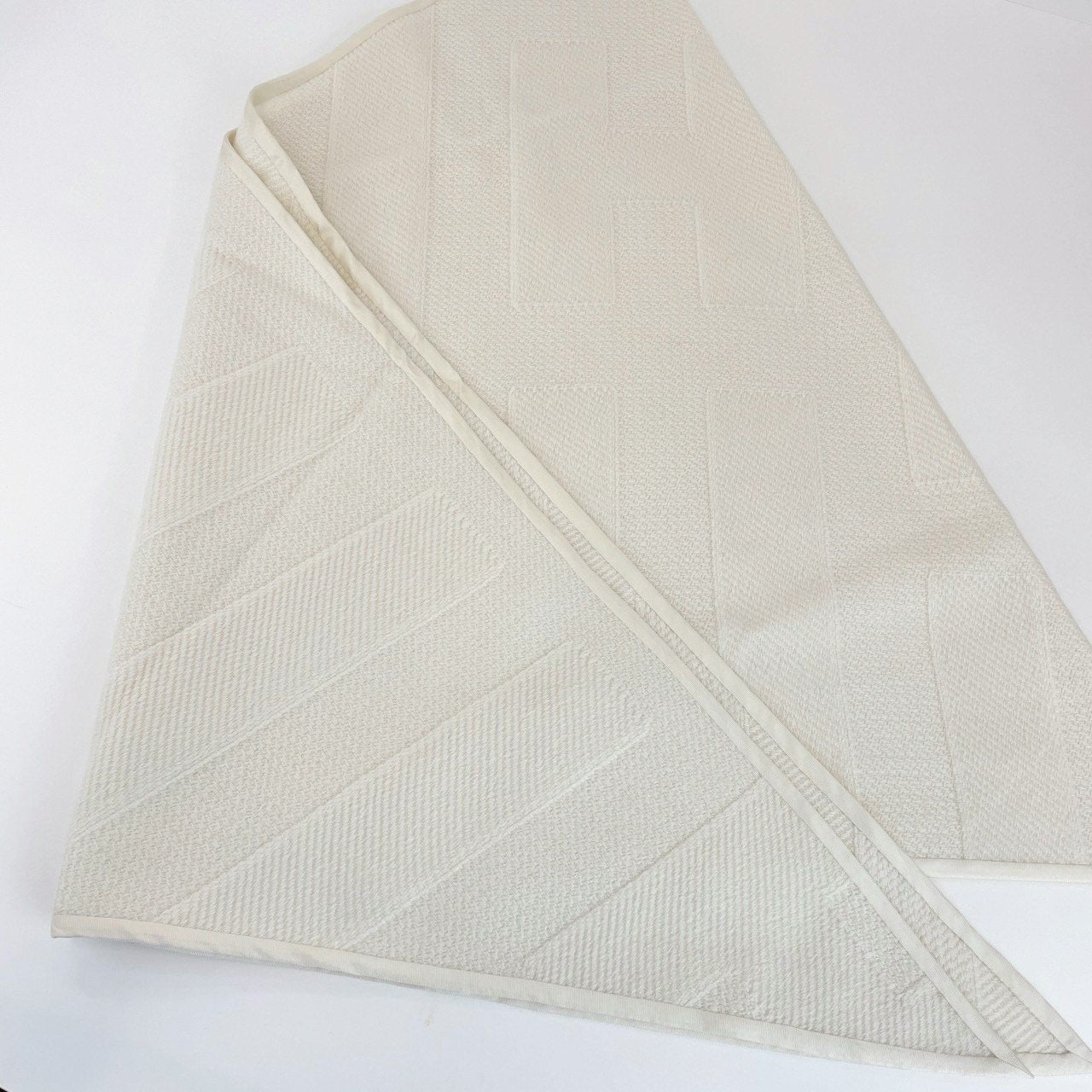 Hermès エルメス ロザンジュ 《ストライプH》 LOSANGE カシミア 100% White ホワイト