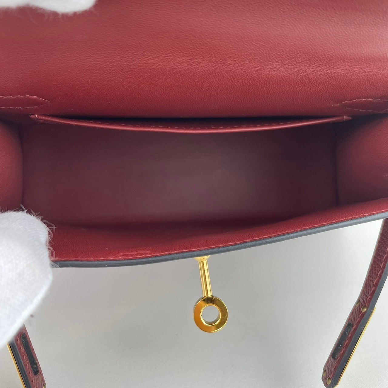 Mini kelly ミニケリー Rouge H ルージュアッシュ GHW ゴールド金具 Stamp-W W刻印 Epsom エプソン