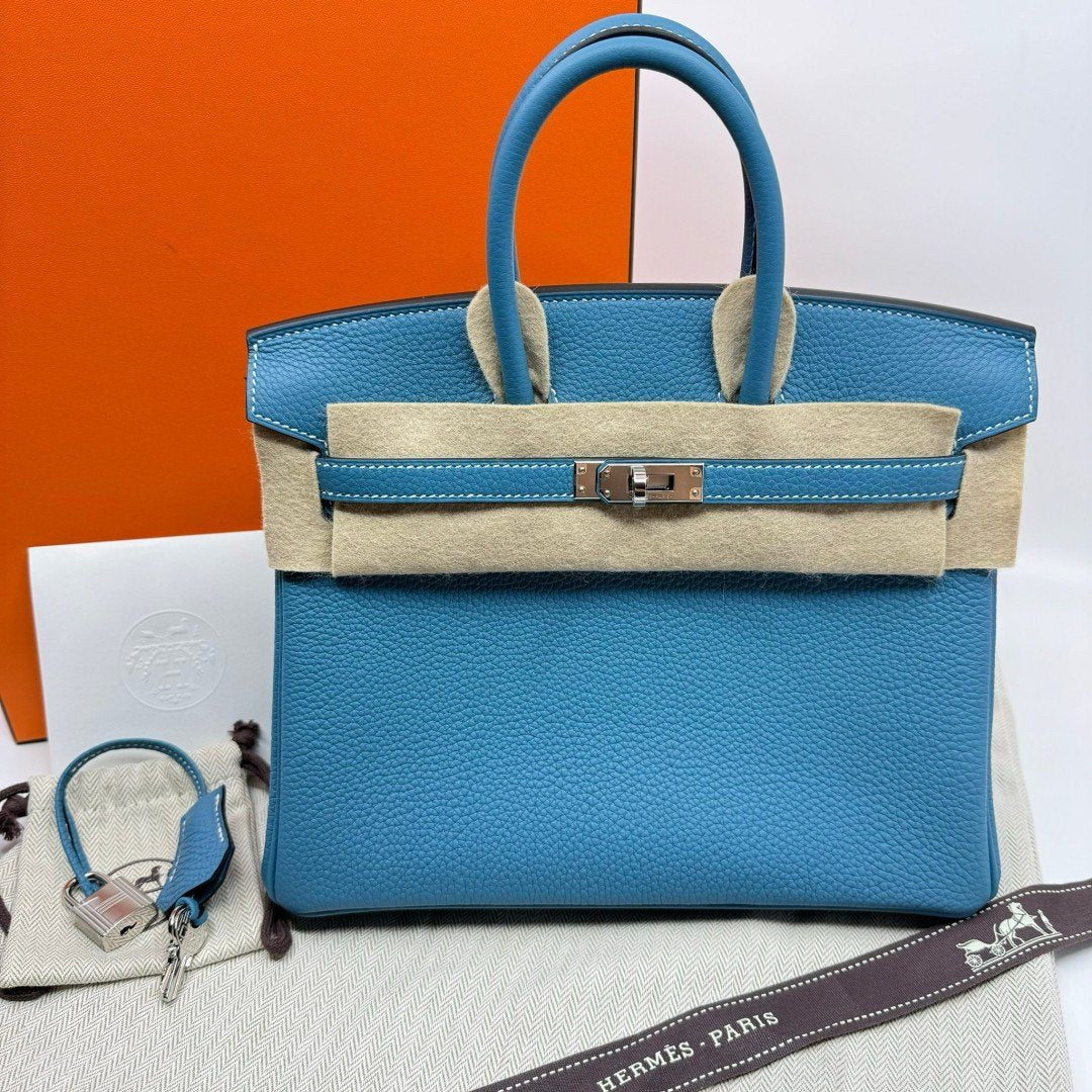 Birkin25 バーキン25 New blue jean ニューブルージーン W刻 PHW シルバー金具 Togo トゴ