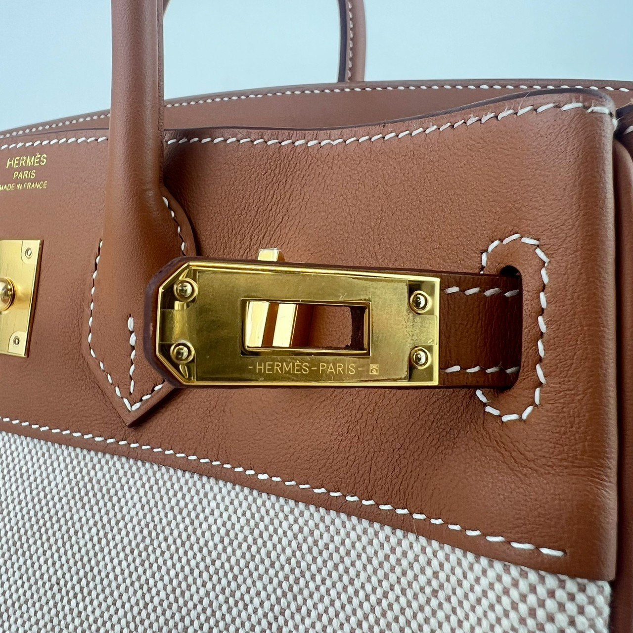 Birkin25 バーキン25 Gold ゴールド Toile H/Swift トワルアッシュ/スイフト GHW ゴールド金具 Stamp-W W刻印