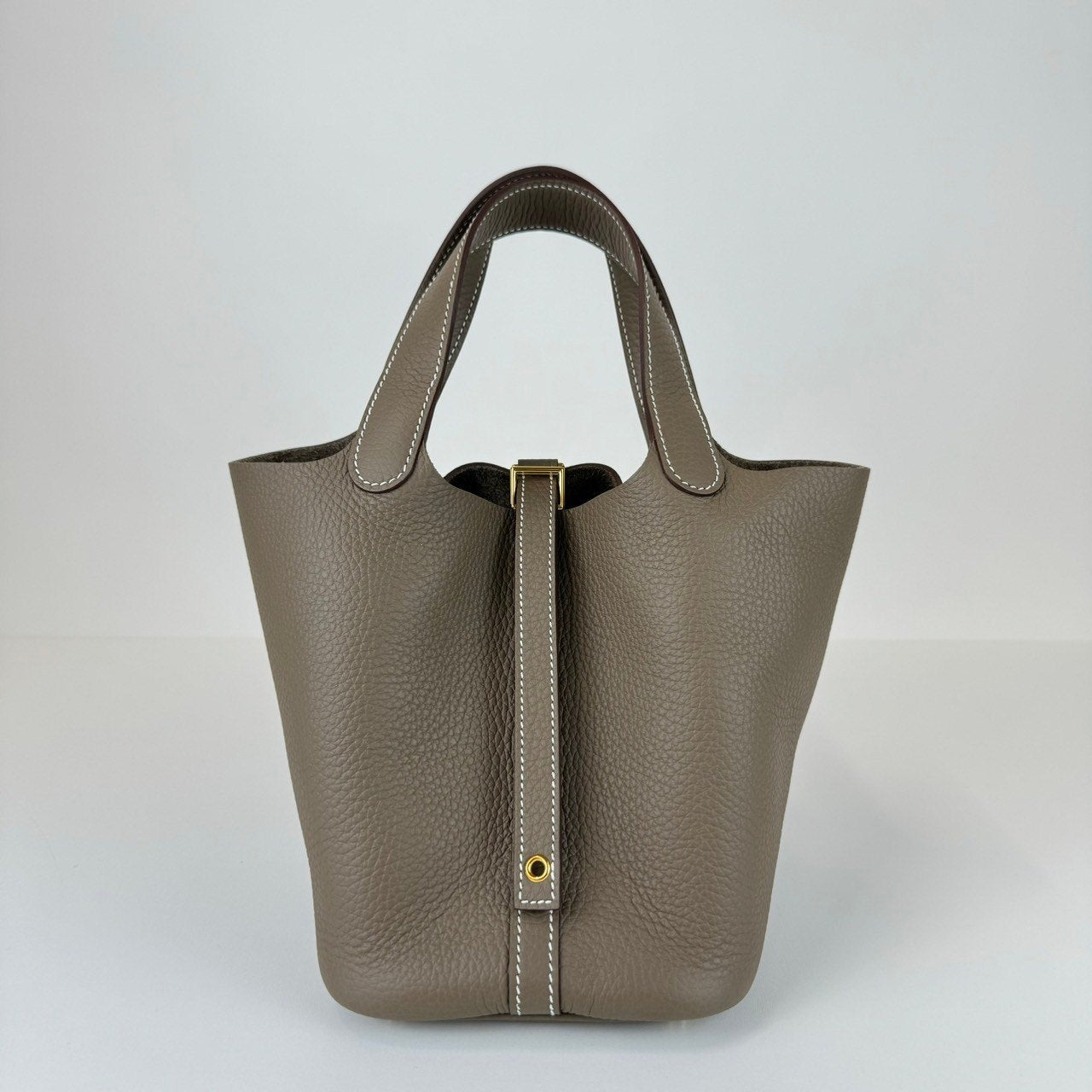 Picotin18 Picotin PM ピコタン18 Etoupe エトープ GHW ゴールド金具 Taurillon clemence トリヨンクレマンス