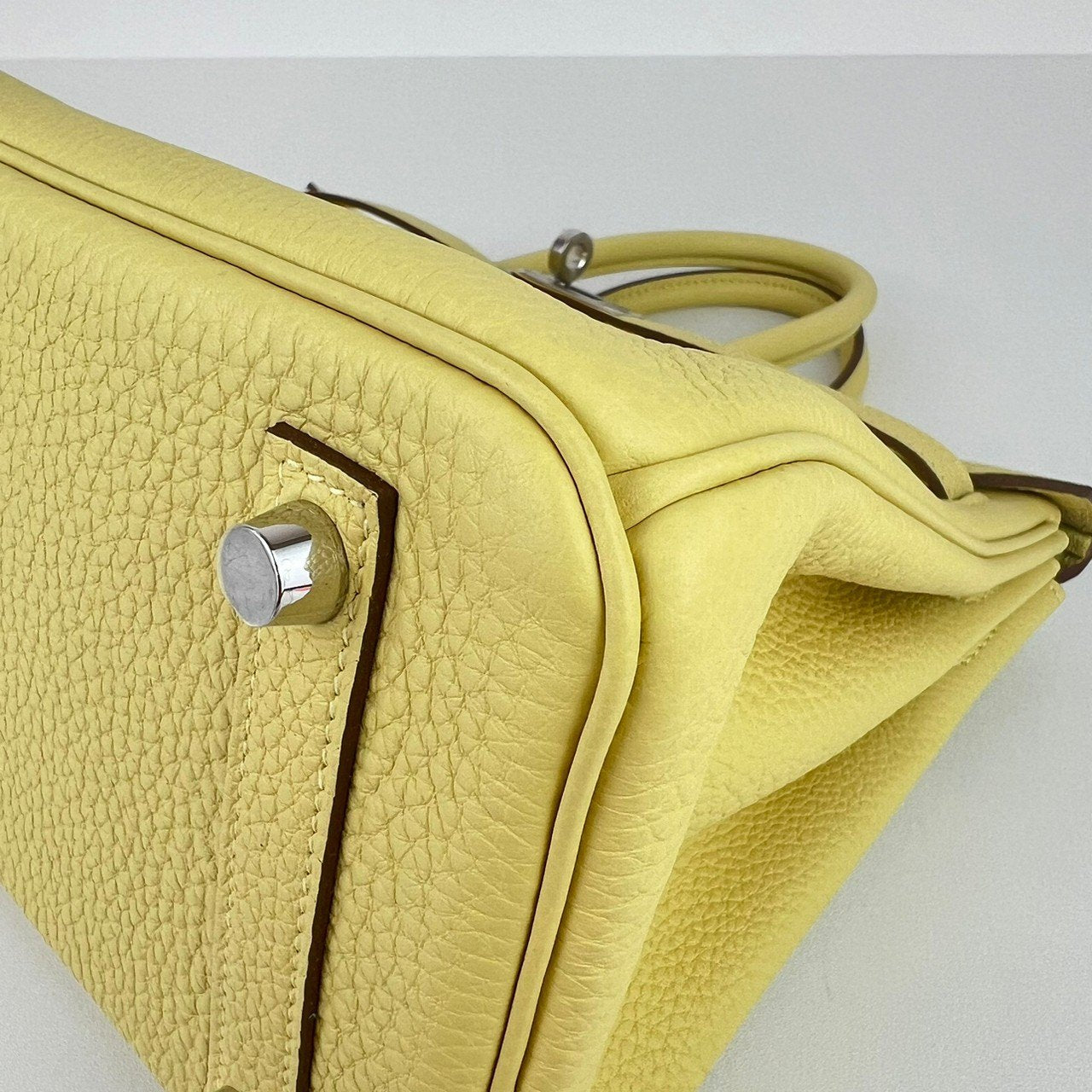 Birkin25 バーキン25 Jaune poussin ジョーヌプッサン PHW シルバー金具 Stamp-W W刻印