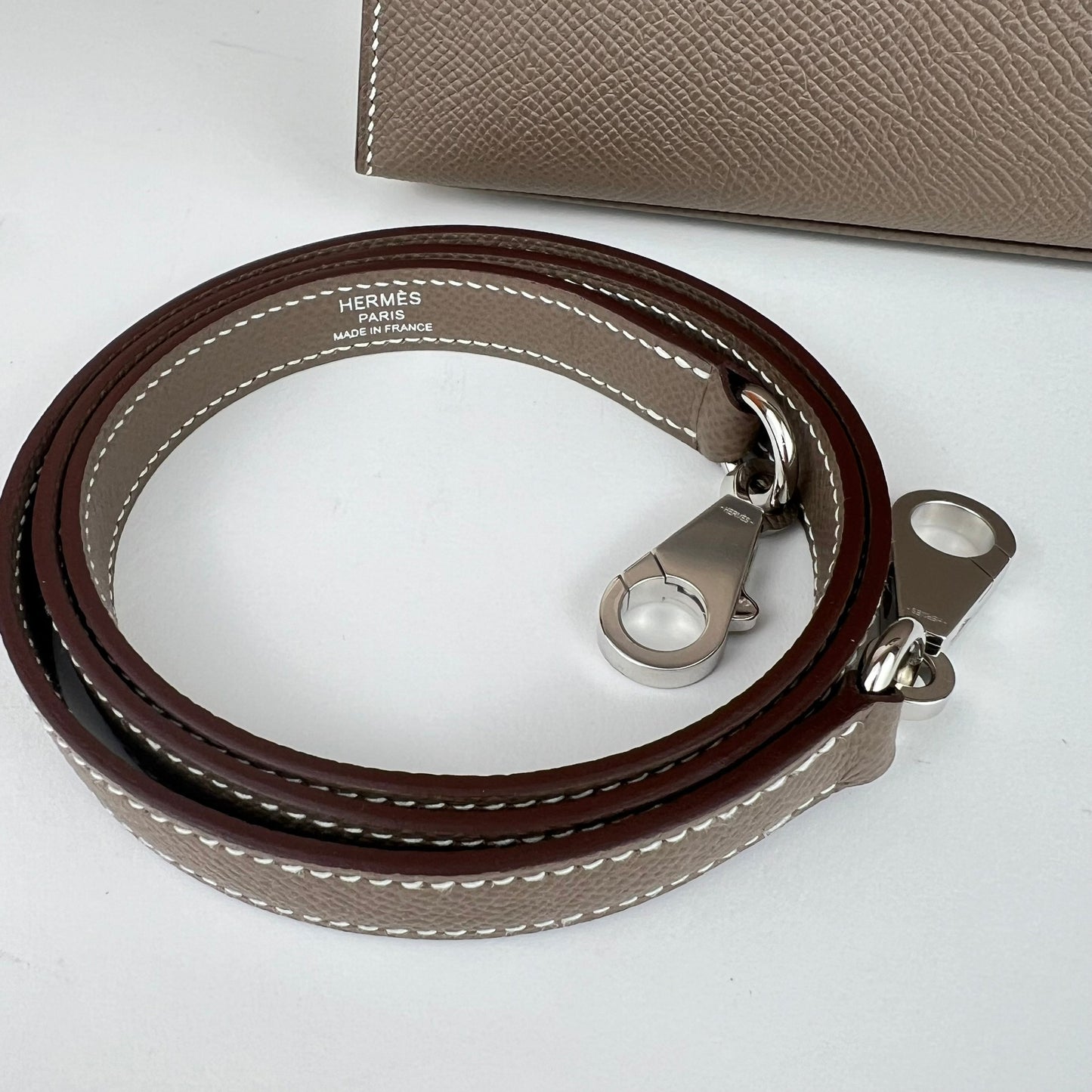 Kelly25 ケリー25 B刻 Etoupe エトープ Epsom エプソン PHW シルバー金具 2WAYバック ハンドバック ショルダーバック