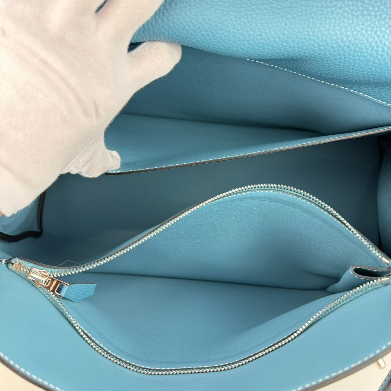Kelly42 maxi ケリー42 Stamp-B B刻印 Blue jean ブルージーン PHW シルバー金具 Togo トゴ