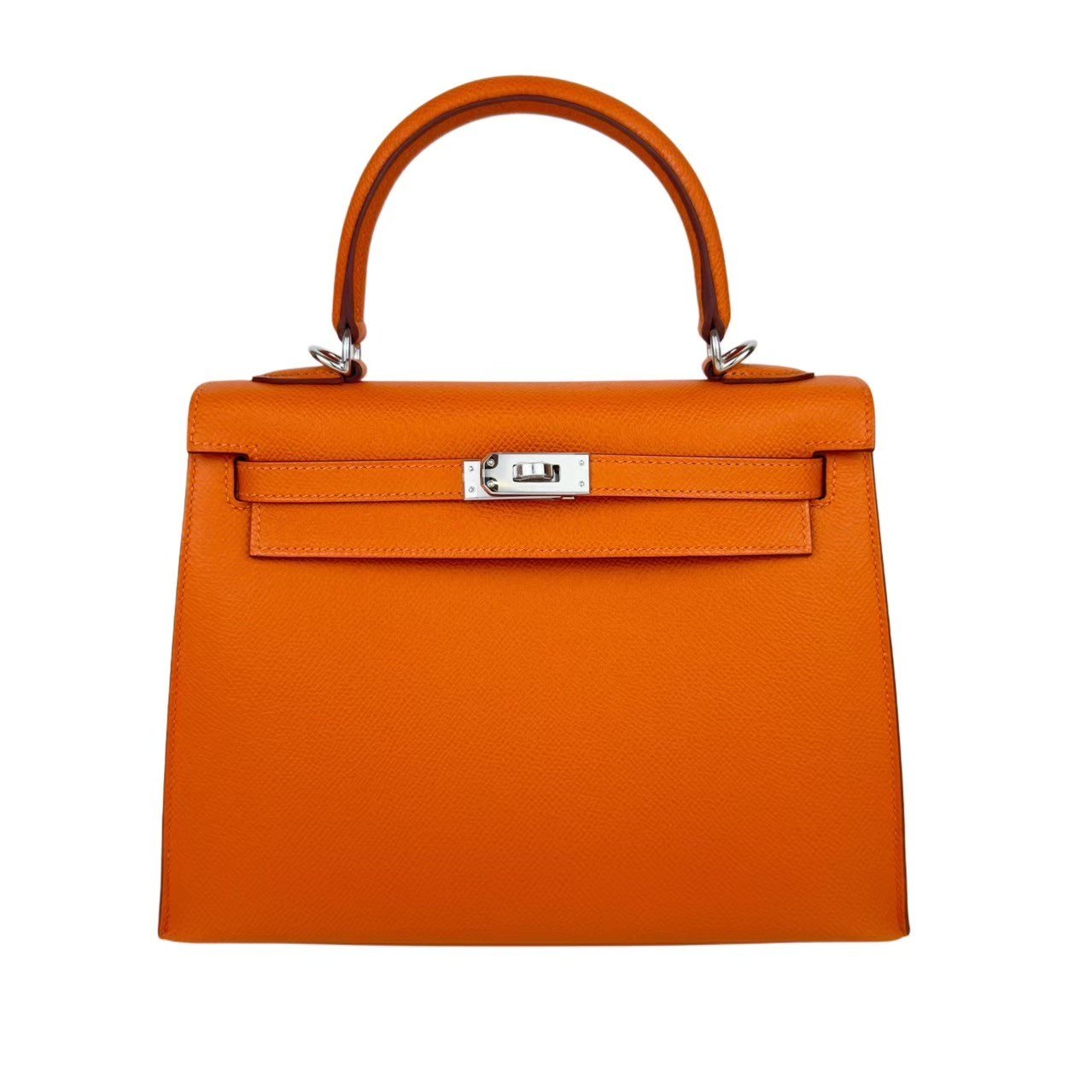 Kelly25 ケリー25 Stamp-W W刻印 Epsom エプソン Orange オレンジ PHW シルバー金具