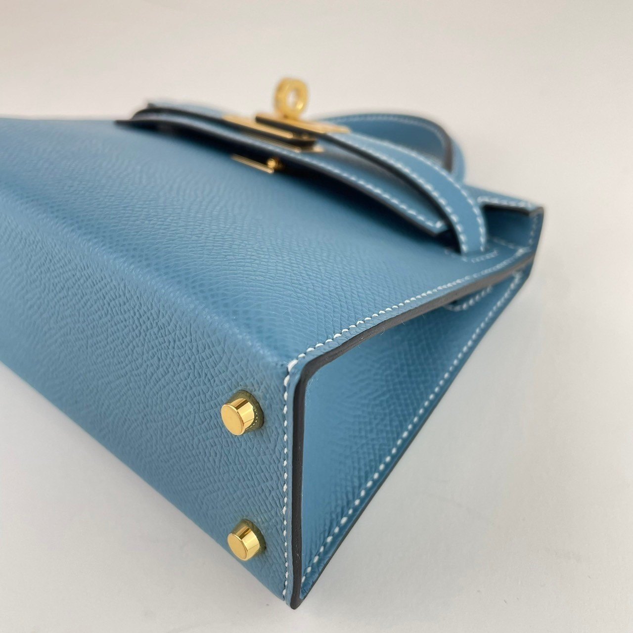 Mini kelly ミニケリー Blue jean ブルージン Epsom エプソン GHW ゴールド金具 B刻