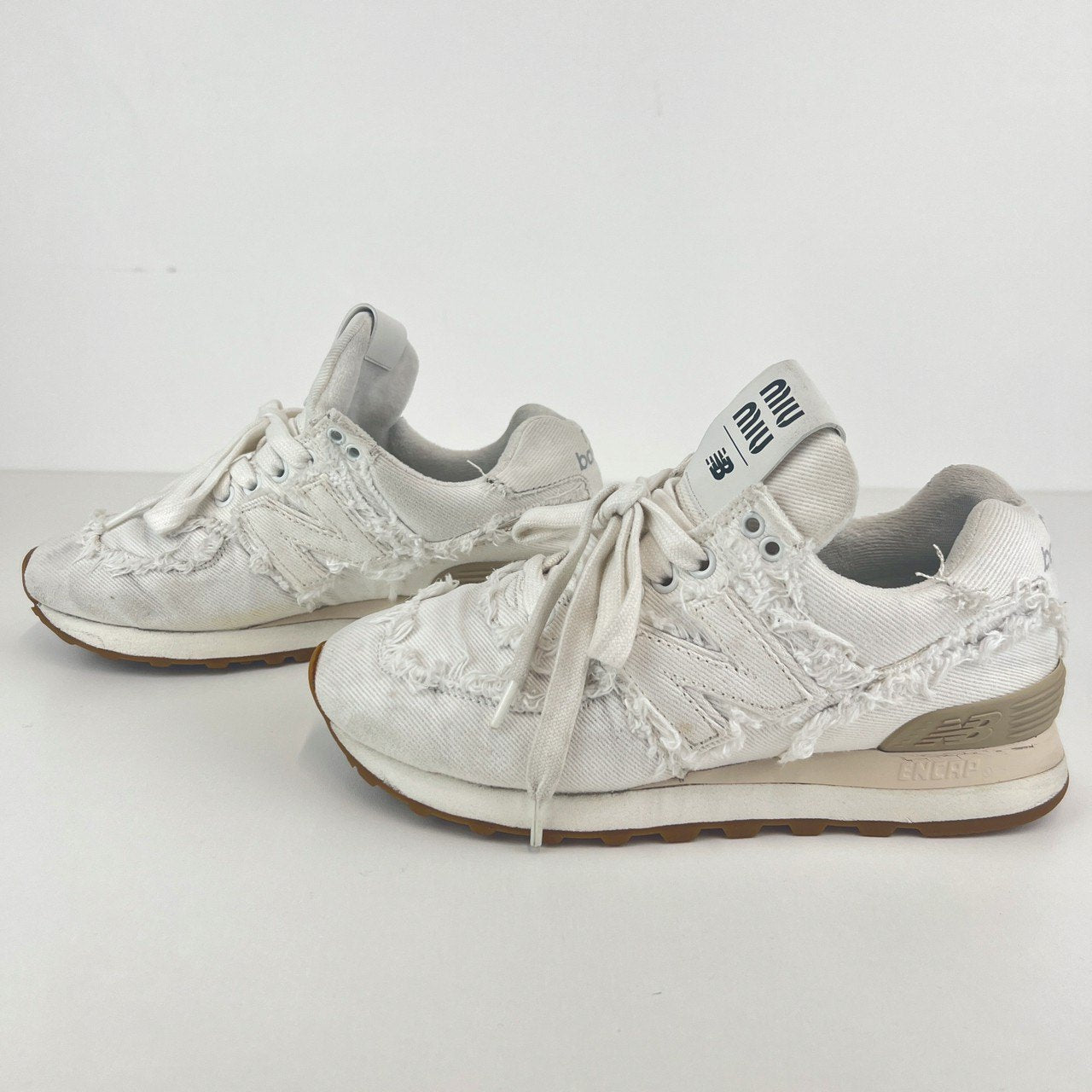 ミュウミュウ ニューバランス Miumiu×New Balance 574 スニーカー ホワイト 574 White ホワイト 34ハーフ