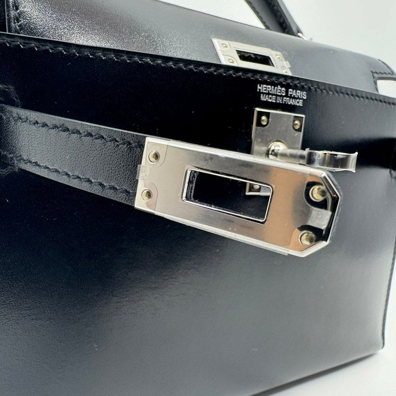 HERMES エルメス Mini kelly ミニケリー Black ブラック PHW シルバー金具 Box calf ボックスカーフ Stamp-Z Z刻印