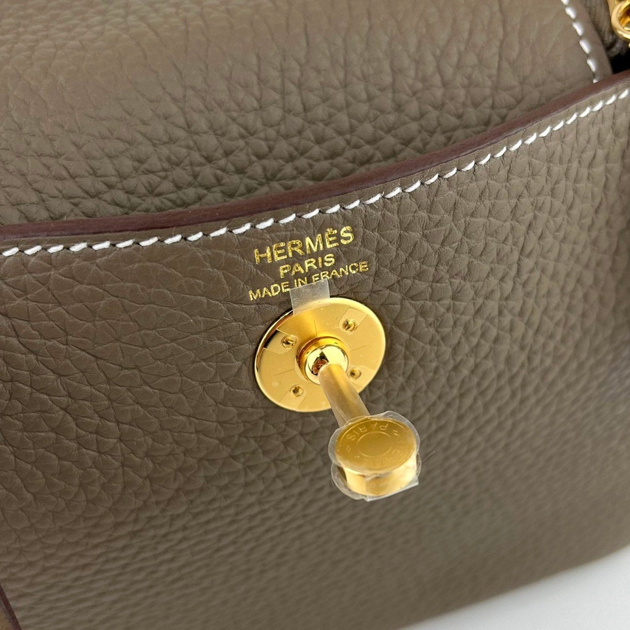 Lindy mini リンディーミニ Etoupe エトープ Taurillon Clemence トリヨンクレマンス GHW ゴールド金具 W刻