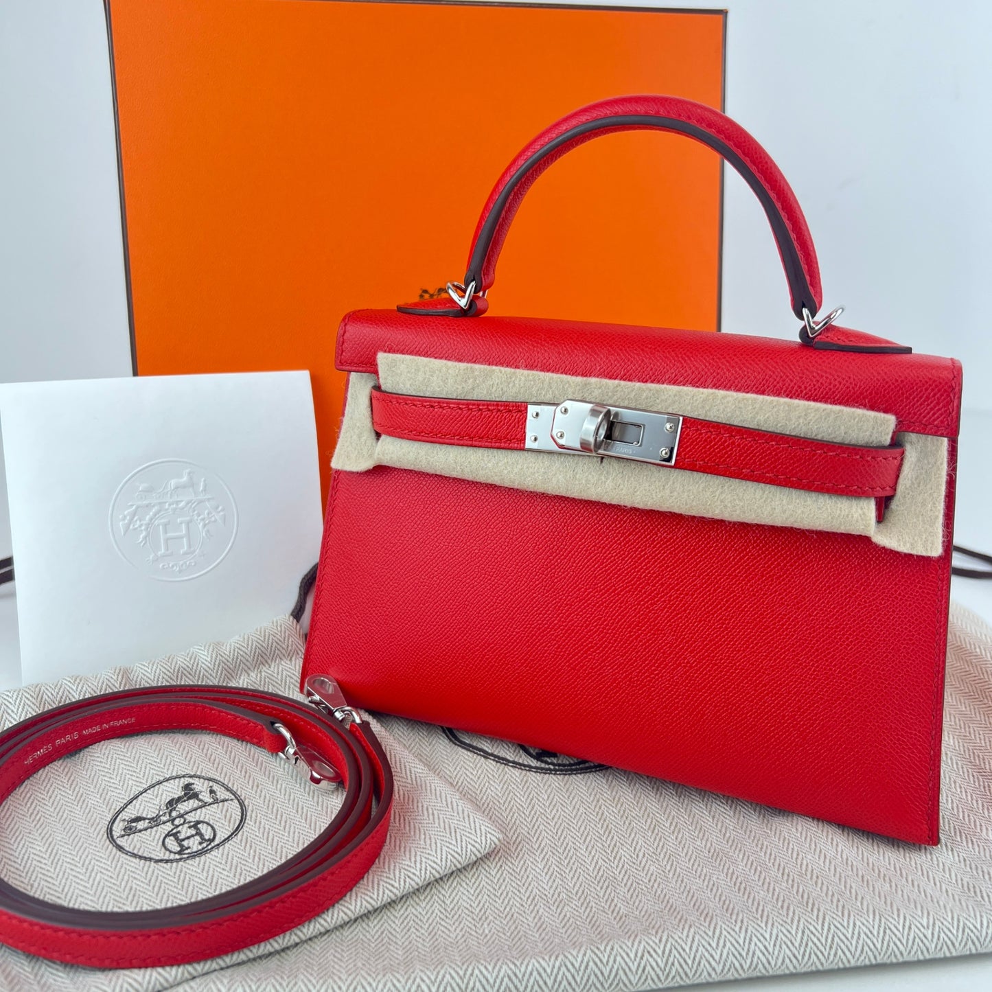 Mini kelly ミニケリー Rouge de coeur ルージュクー Madame マダム PHW シルバー金具 Stamp-K K刻印