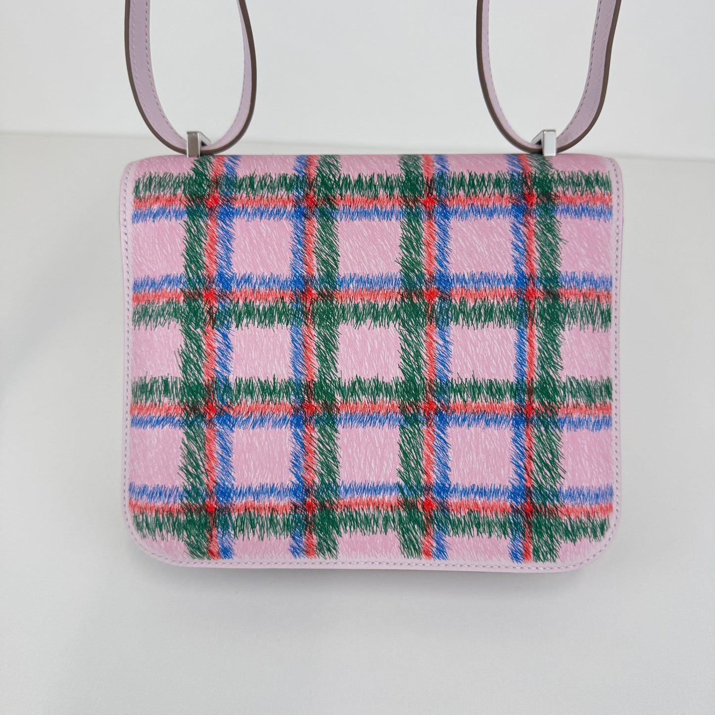 Constance mini tartan light コンスタンスミニ タータンライト Mauve pale モーヴペール Swift スイフト PHW シルバー金具 Stamp-K K刻印