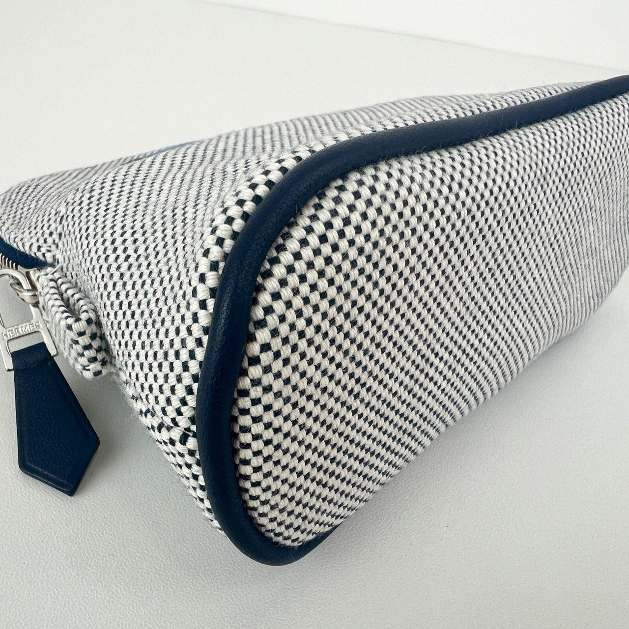 Hermès エルメス Trousse Bolide Casaque mini mini ボリードポーチ カザック ミニミニ 綿100% Marine マリン
