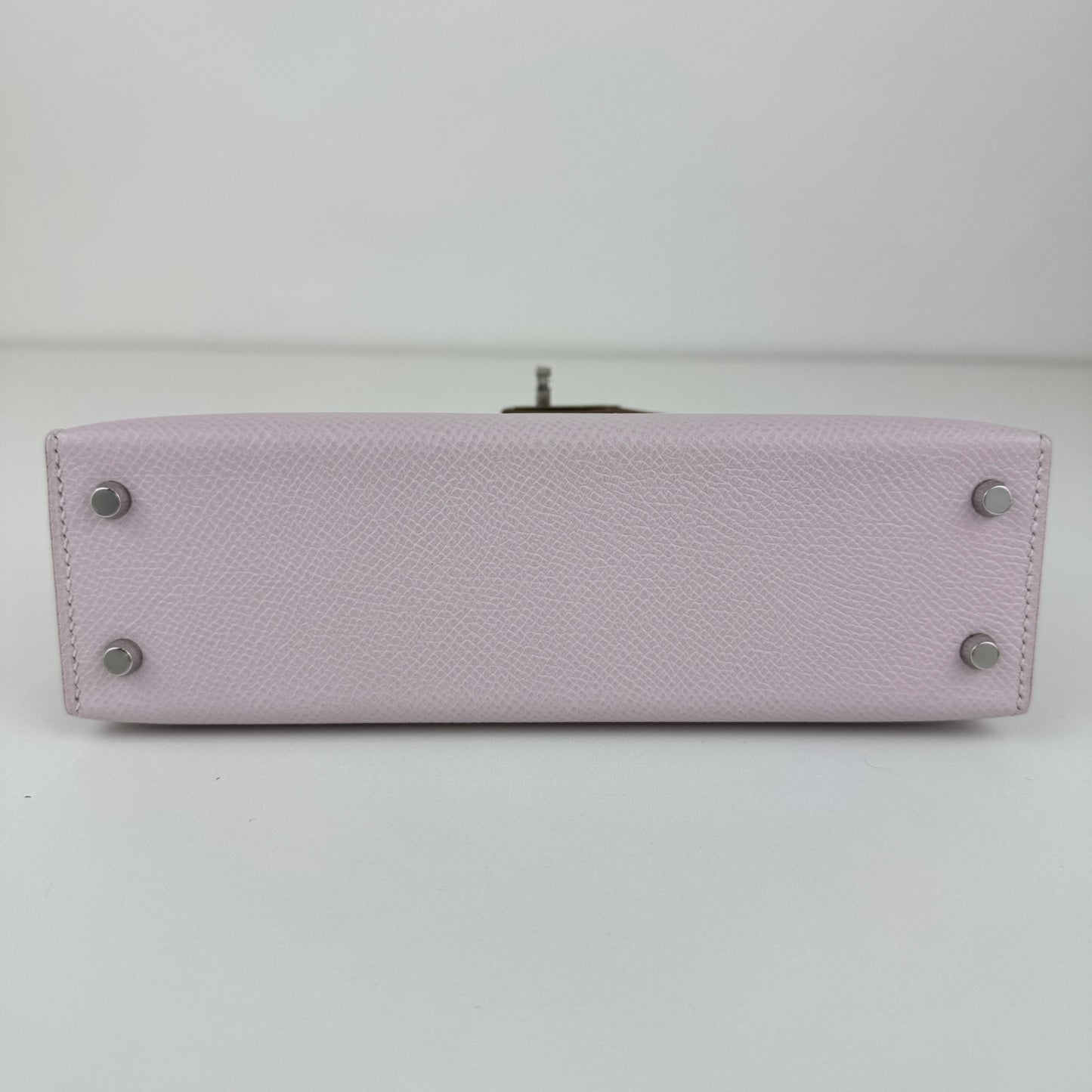 Mini kelly ミニケリー Stamp-K K刻印 Epsom エプソン Mauve pale モーヴペール PHW シルバー金具