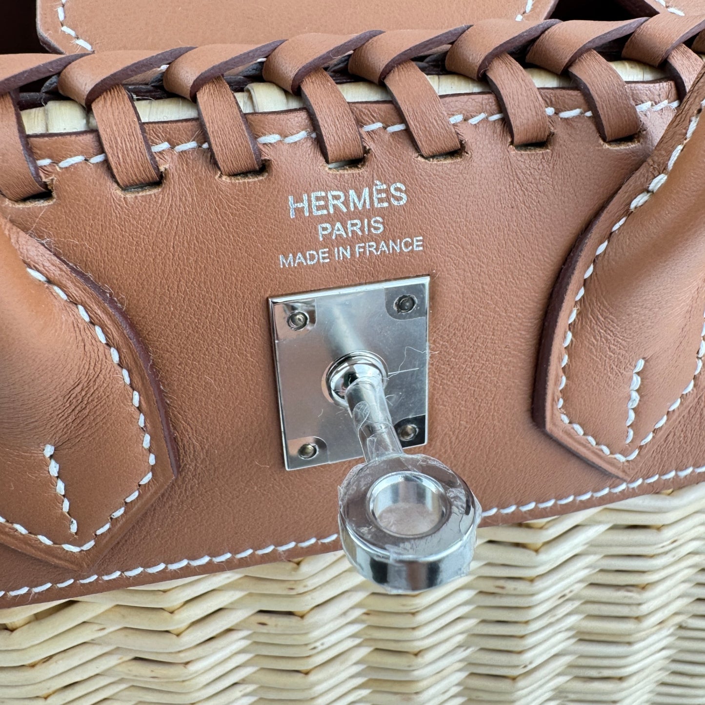 Birkin25 picnic バーキン25ピクニック Gold ゴールド PHW シルバー金具 Swift/Rattan Stamp-B B刻印