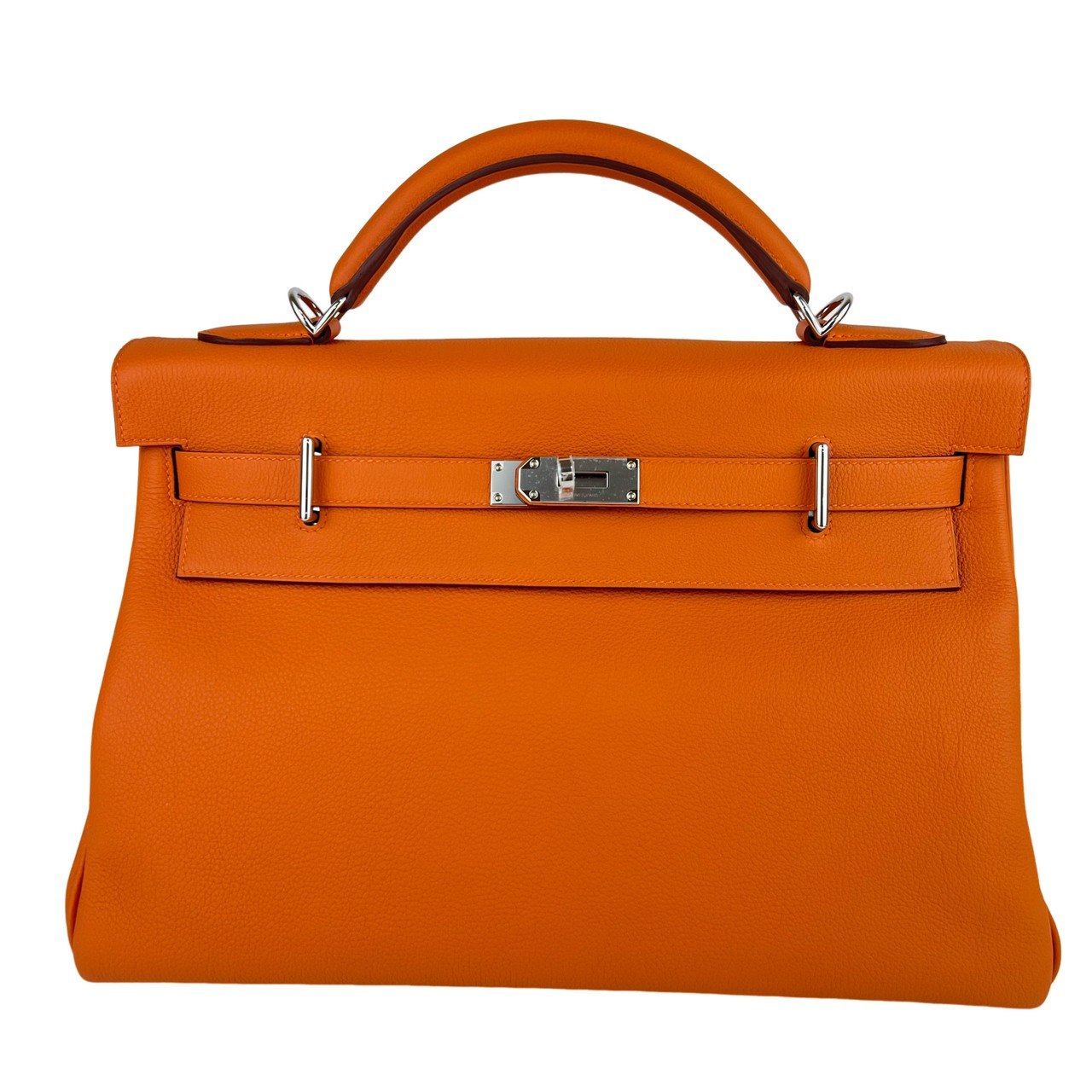 Kelly42 maxi ケリー42 マキシ Orange オレンジ PHW シルバー金具 Togo トゴ シルバー金具 Stamp-W W刻印