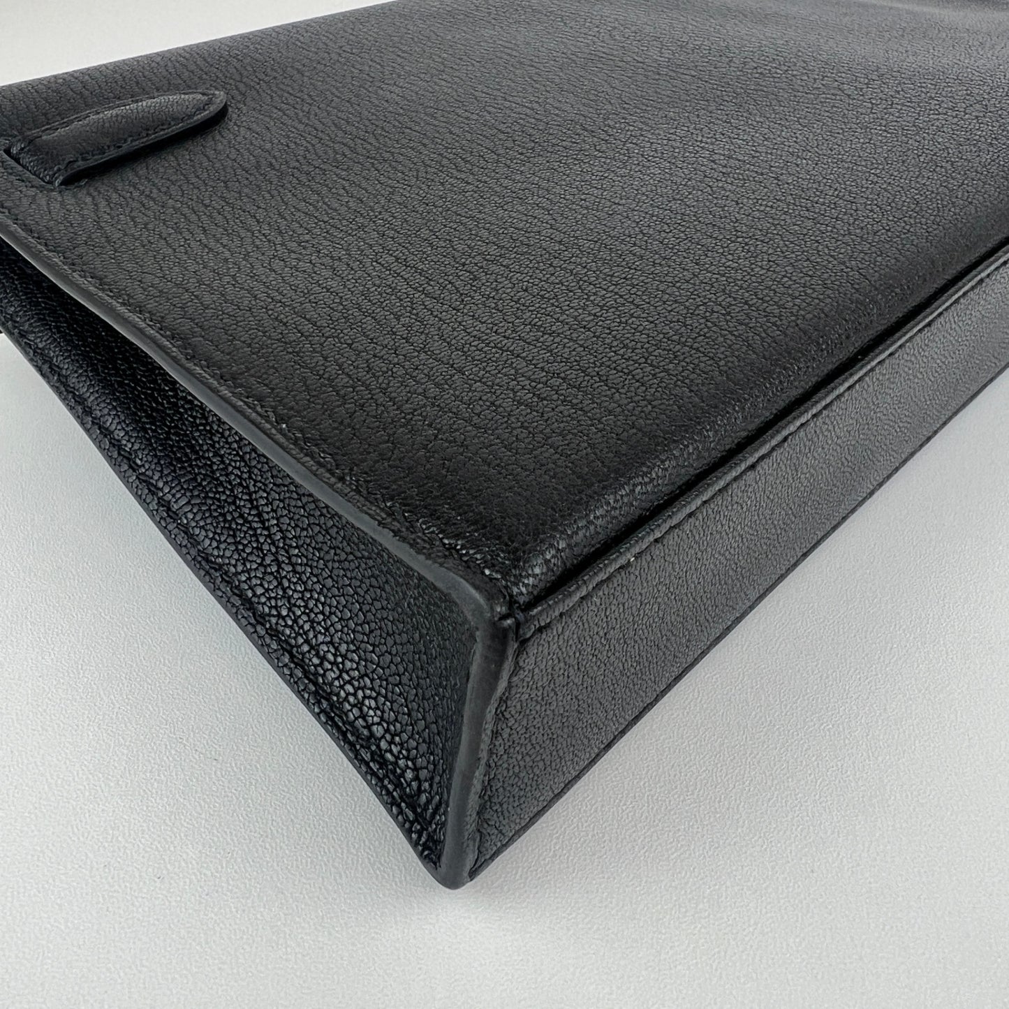 Kelly elan ケリーエラン Black ブラック Chevre シェーブル PHW シルバー金具 Stamp-B B刻印