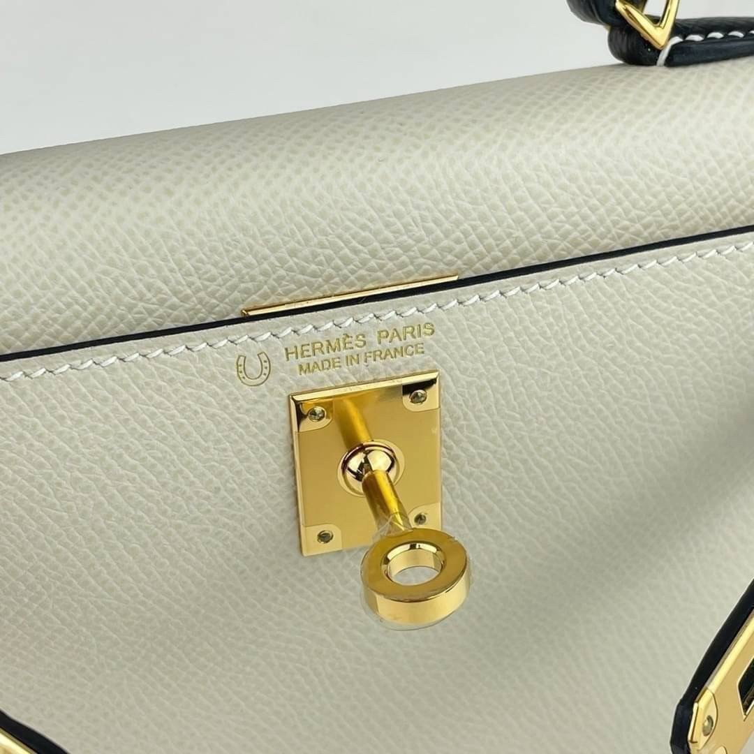 Mini Kelly Special Order ミニケリー HSS Black/Craie ブラック/クレ GHW ゴールド金具 Epsom エプソン Stamp-U U刻印