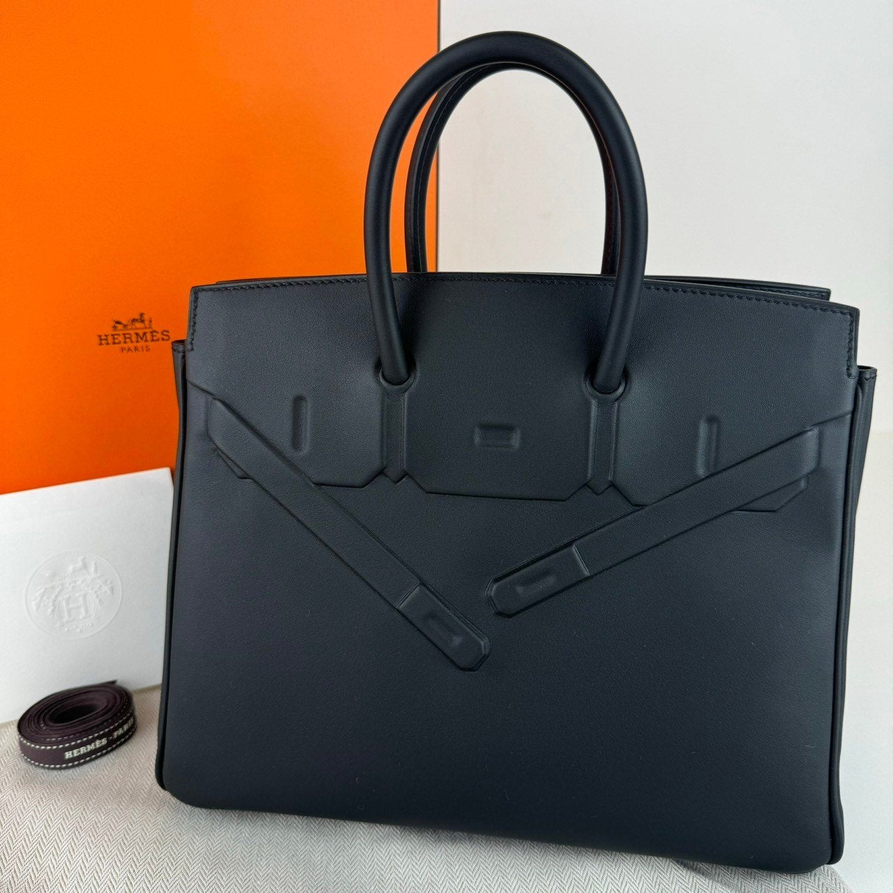 Birkin25 shadow バーキン25 シャドウ Black ブラック Swift スイフト PHW シルバー金具 Stamp-W W刻印