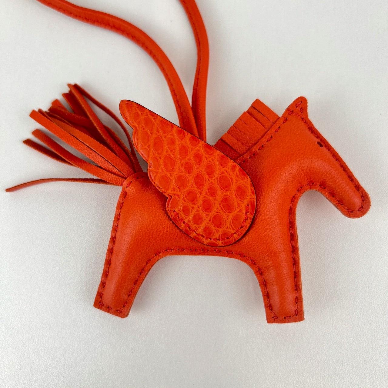 Rodeo Pegasus charm PM ロデオチャーム ペガサス Orange poppy オレンジポピー アリゲーター/スイフト Stamp-U U刻